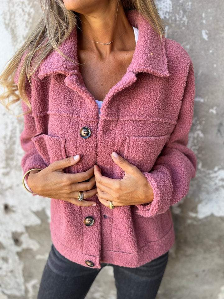 Women's Quilted Button-Front Jacket with Chest Pockets