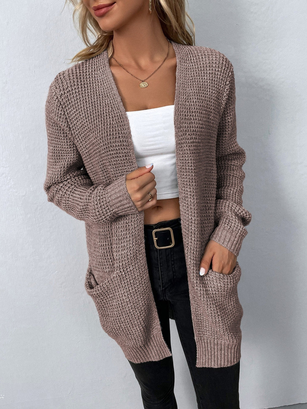Women's Casual Lightweight Open Front Relaxed Cardigan