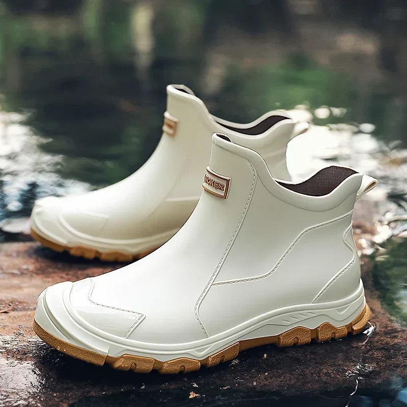 Men's Classic Moulded Rubber Ankle Rain Boots