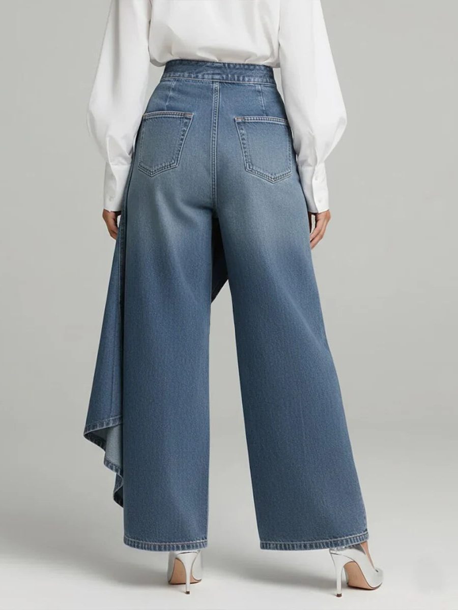 Women's Classic High Waist Wide Leg Denim Jeans