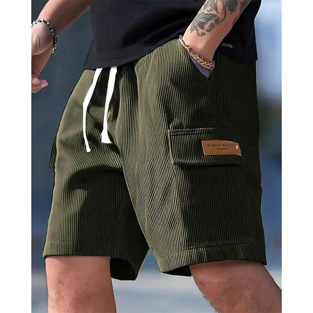 Men's Casual Cotton Relaxed Cargo Shorts