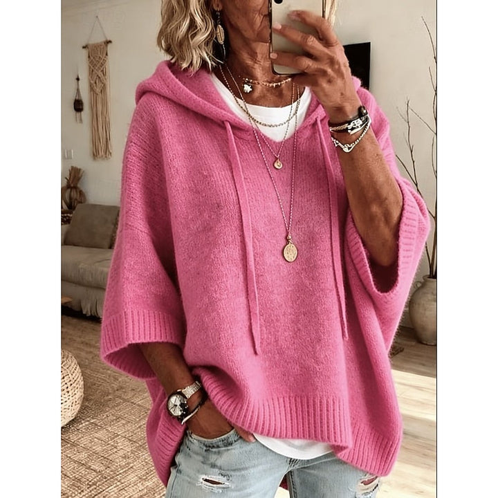 Unisex Casual Cotton Blend Relaxed Hooded Sweater