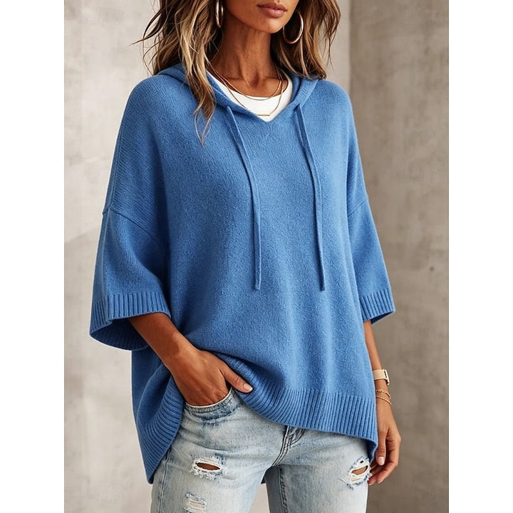 Unisex Casual Cotton Blend Relaxed Hooded Sweater