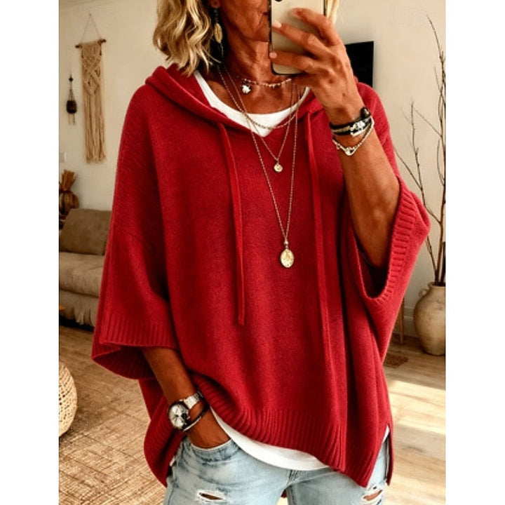 Unisex Casual Cotton Blend Relaxed Hooded Sweater