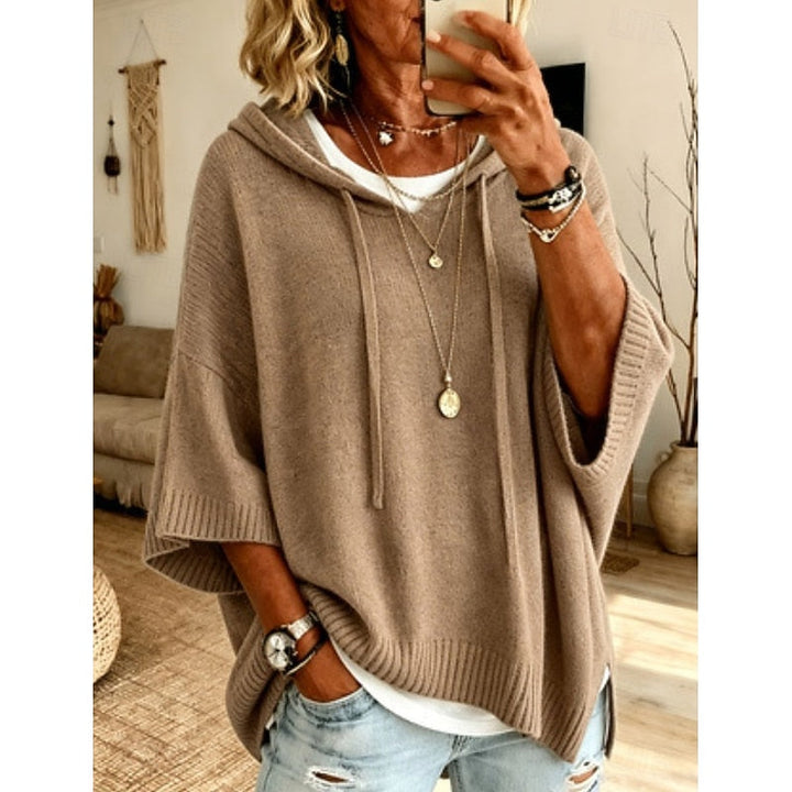 Unisex Casual Cotton Blend Relaxed Hooded Sweater