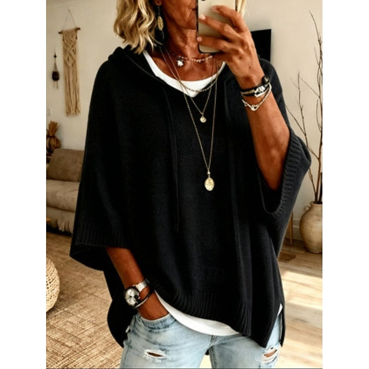 Unisex Casual Cotton Blend Relaxed Hooded Sweater
