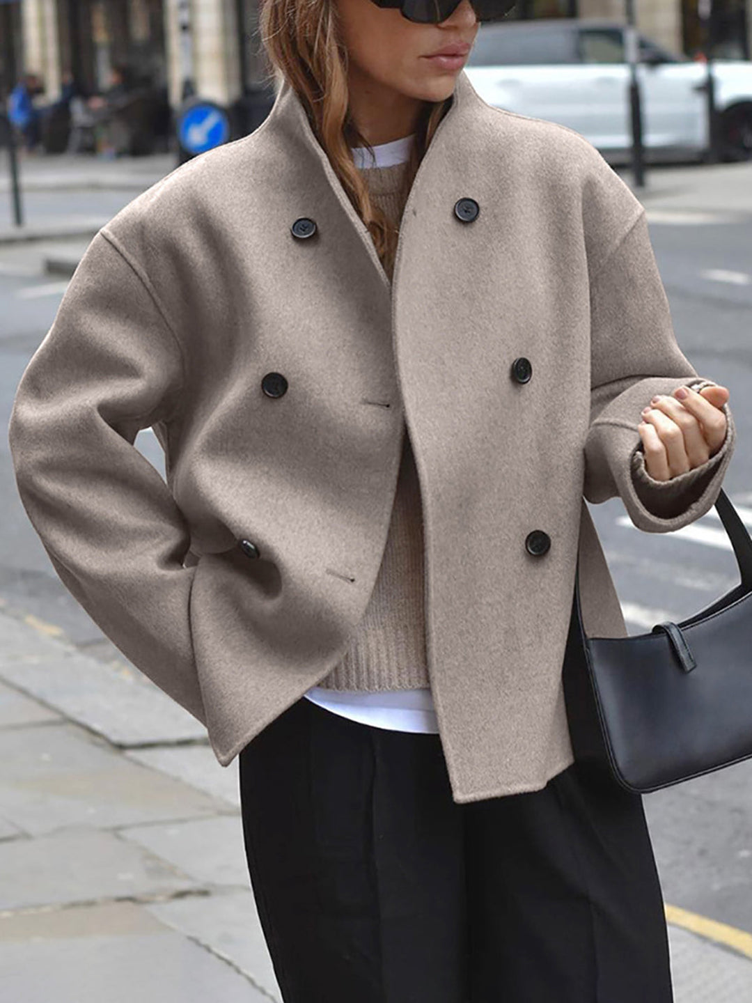 Women's Oversized Stand Collar Casual Jacket