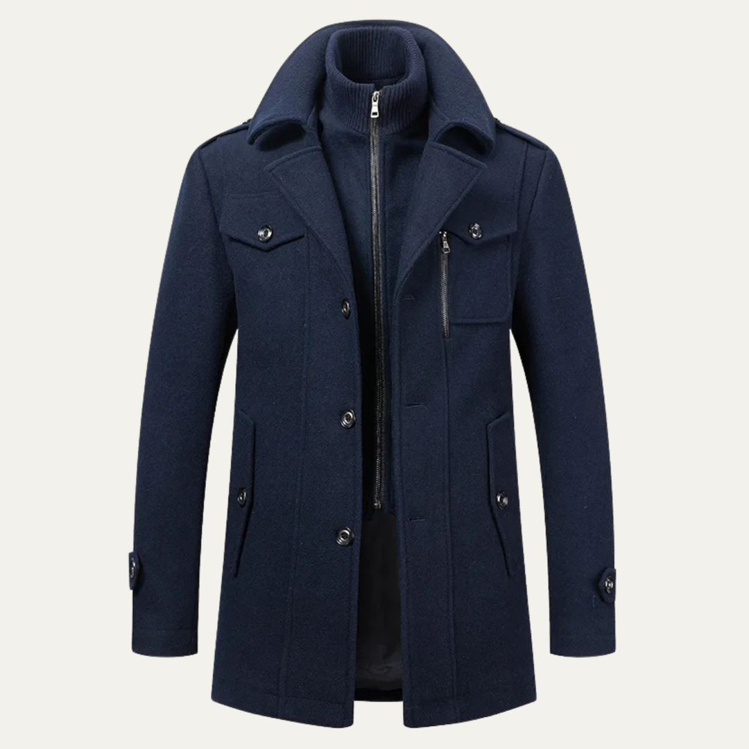 Men's Tailored Wool Blend Winter Coat