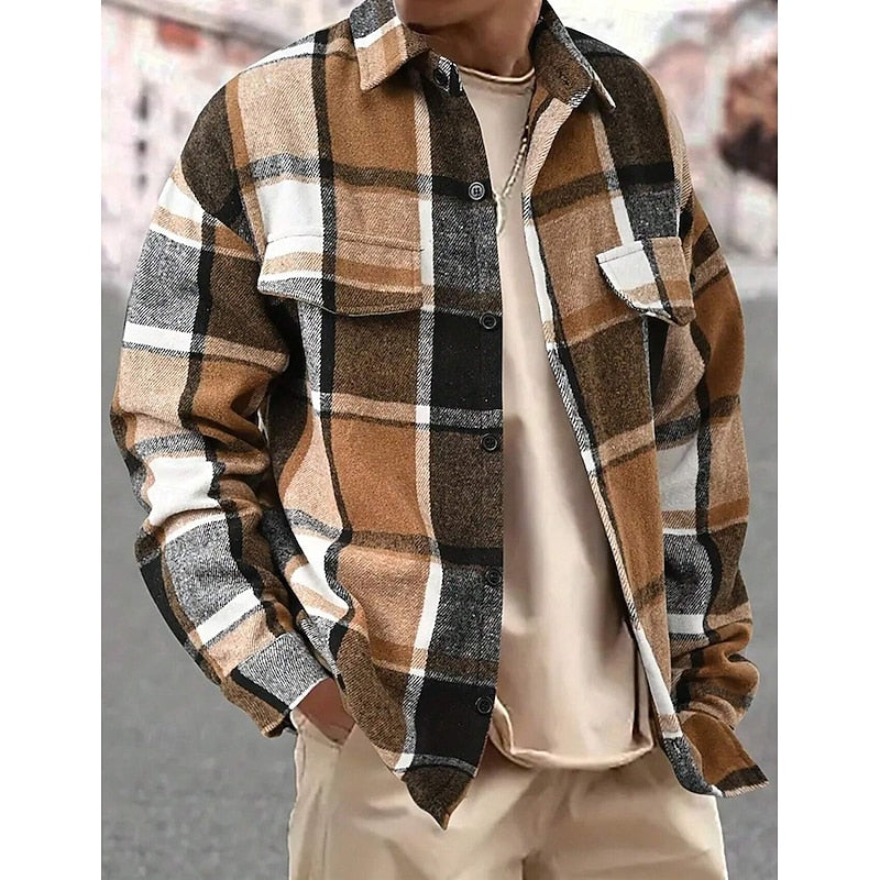 Men's Rugged Cotton Plaid Overshirt