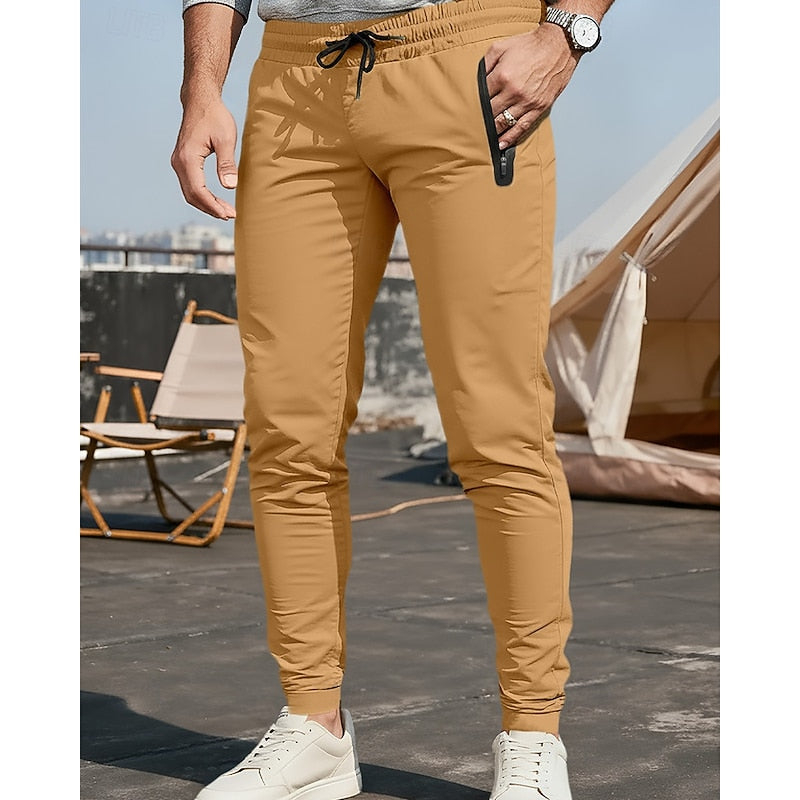 Men's Casual Cotton Blend Tapered Joggers